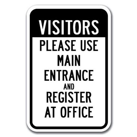 Signmission Safety Sign, 12 in Height, Aluminum, School Parking Only - Visitors A-1218 School Parking Only - Visitors